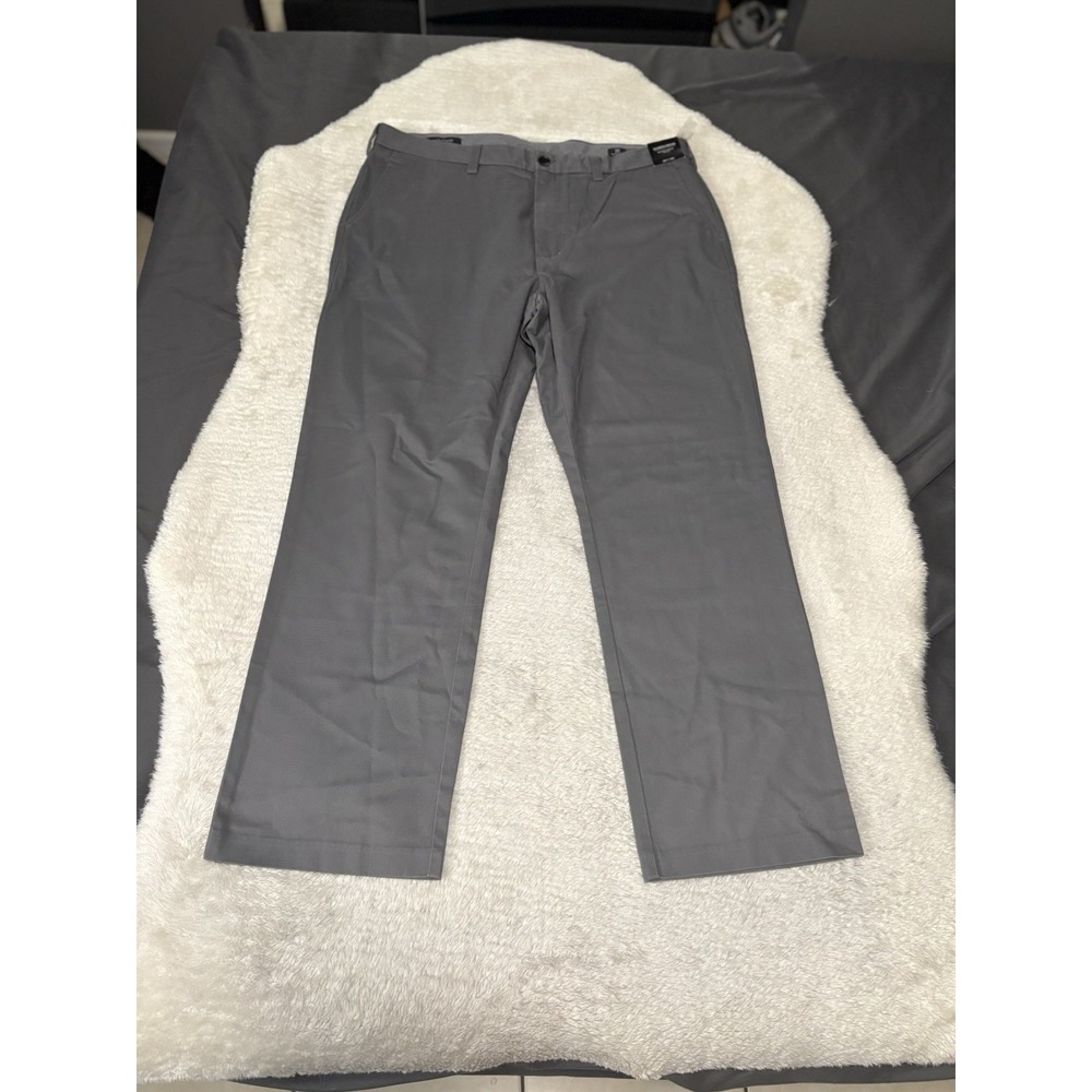 New‎ Nordstrom Men's 38x30 Gray Chino Straight Pants Wrinkle Free NWT